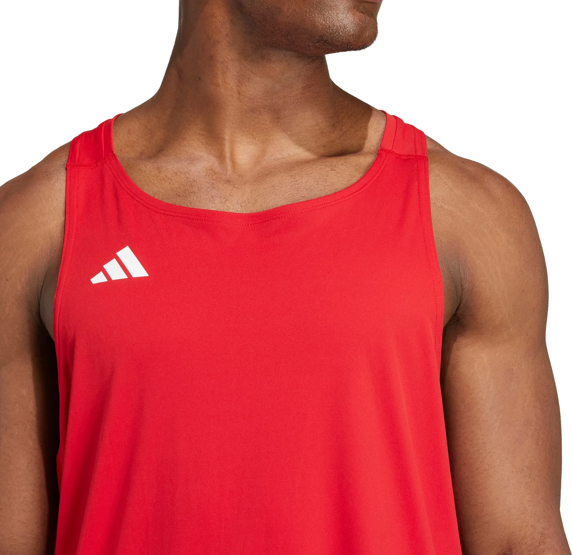 adidas Adizero Essentials Mens Running Vest - Red