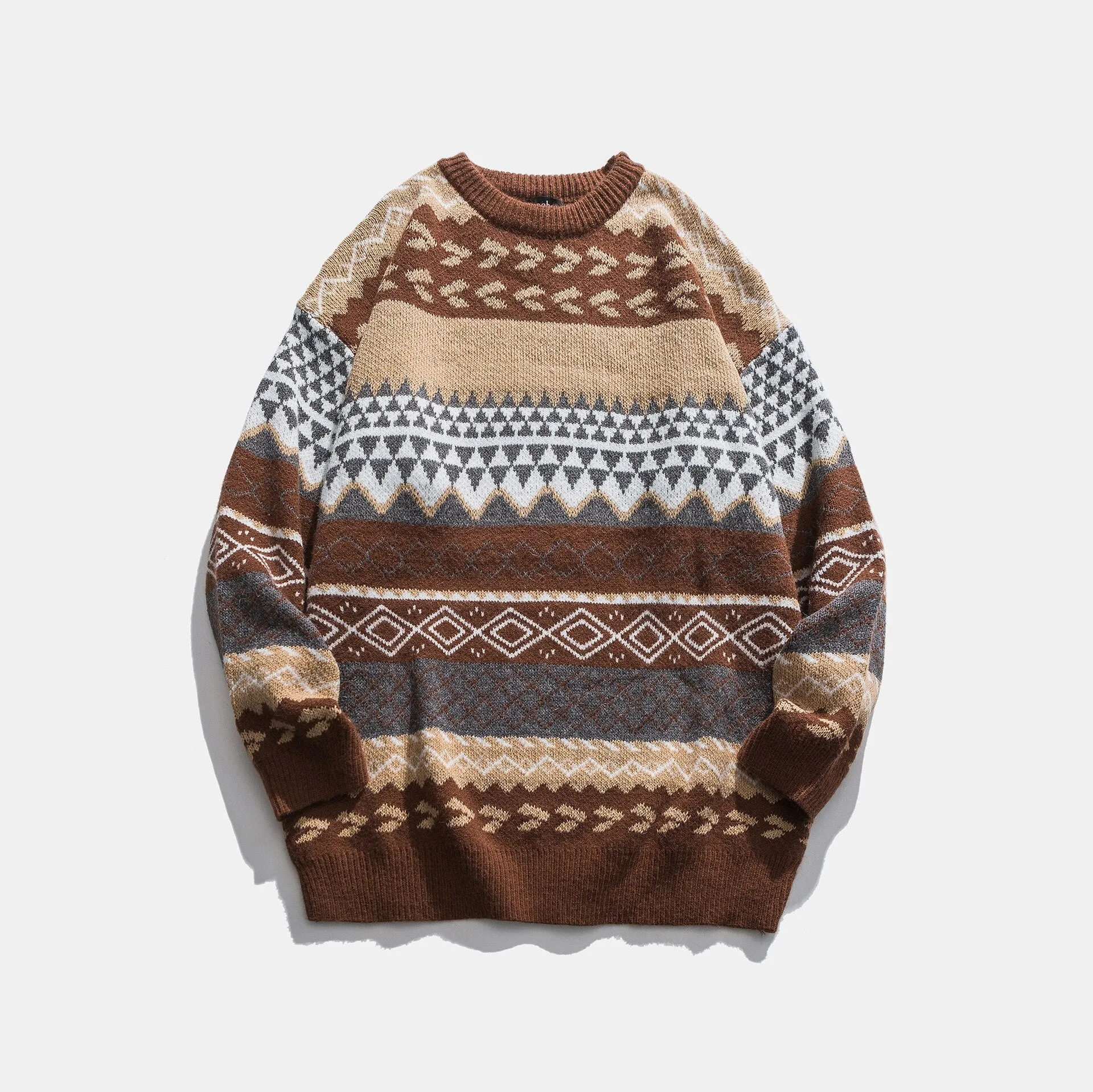 Apricot Harvest Aztec Cotton Mens Sweater