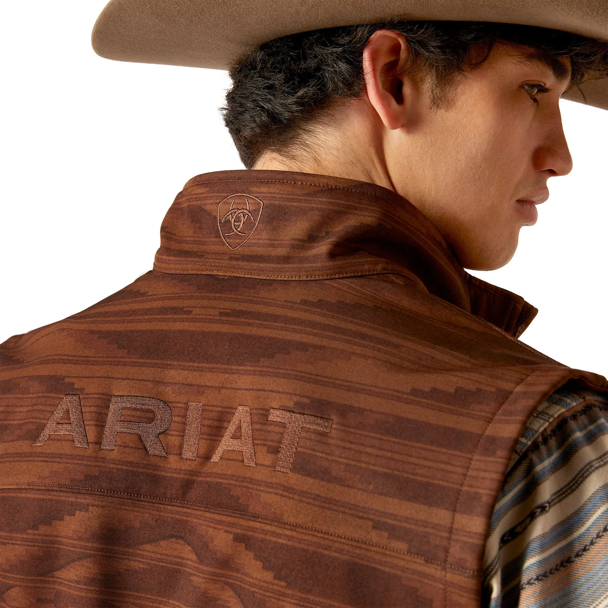 Ariat Men's Logo 2.0 Chimayo Shaved Chocolate Brown Vest 10046439