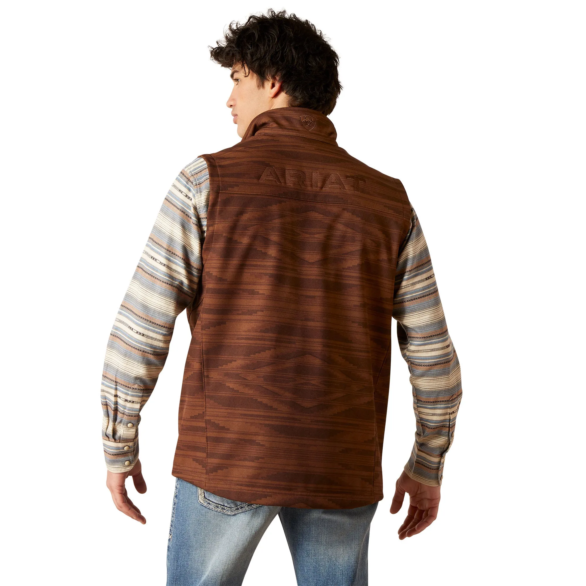 Ariat Men's Logo 2.0 Chimayo Shaved Chocolate Brown Vest 10046439