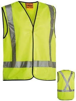 Bisley Workwear Hi Vis Vest X Back Tape BT0347