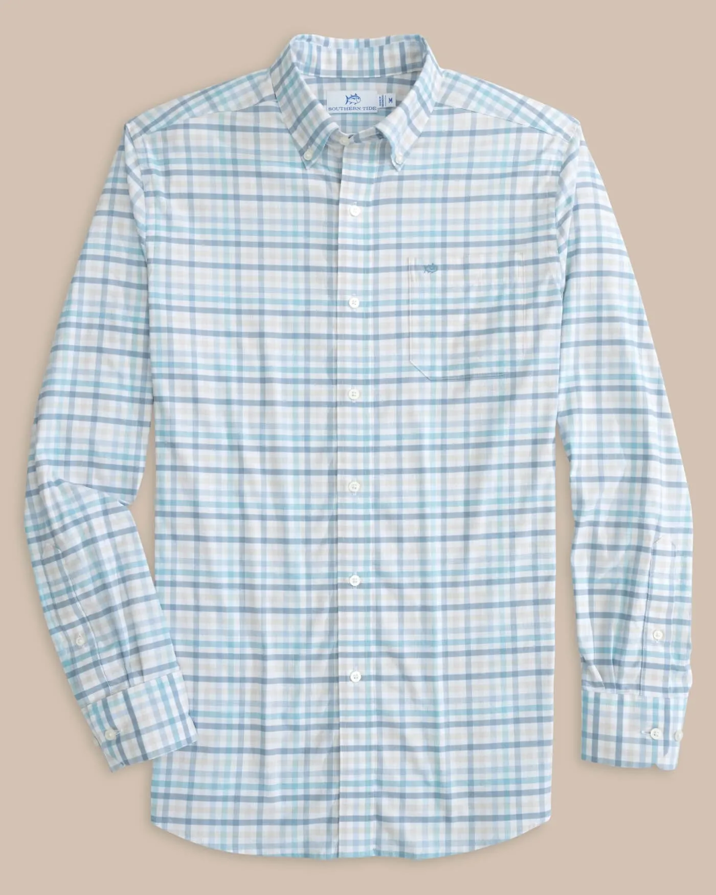 Coastal Passage Pelham Gingham Long Sleeve Sport Shirt