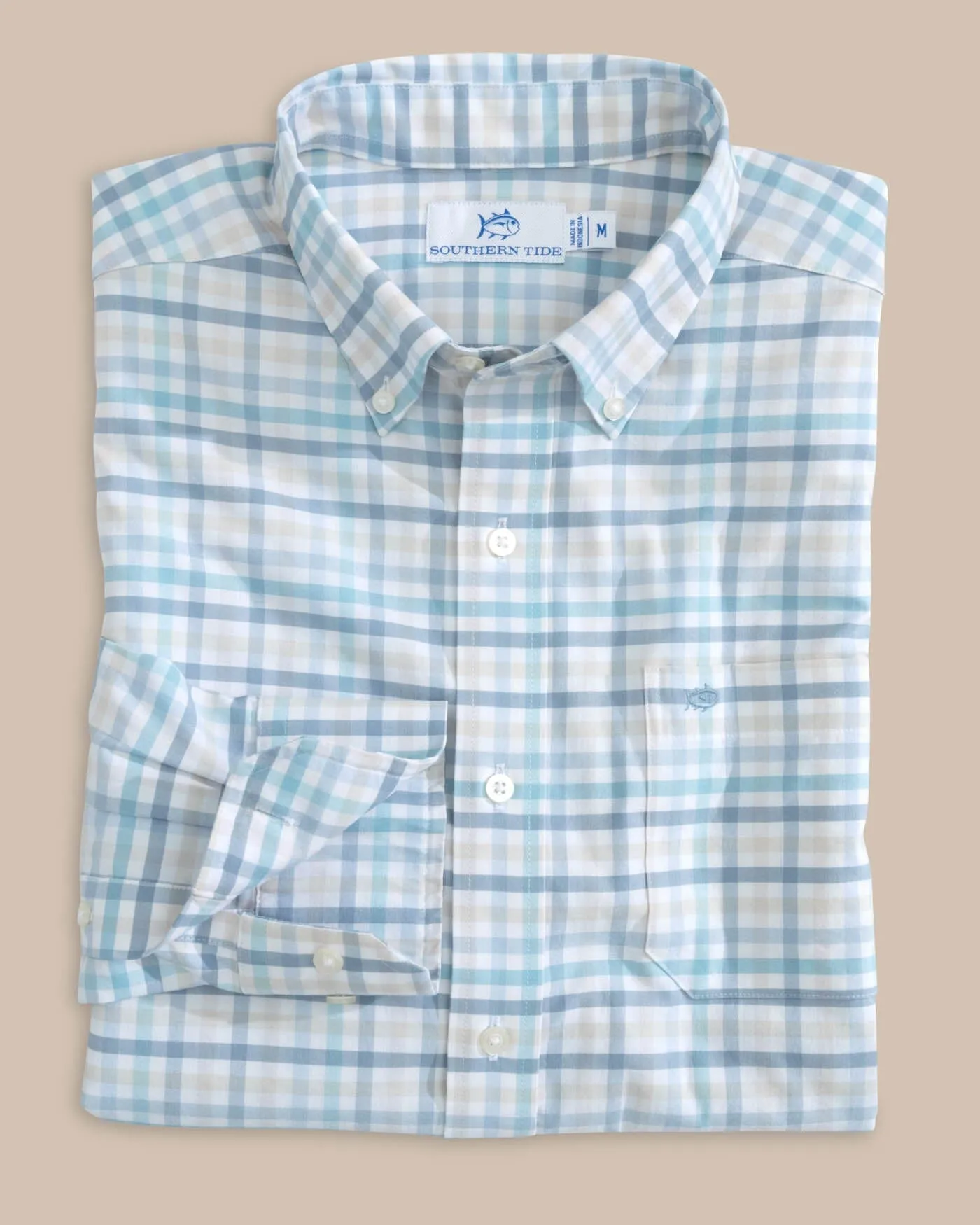 Coastal Passage Pelham Gingham Long Sleeve Sport Shirt