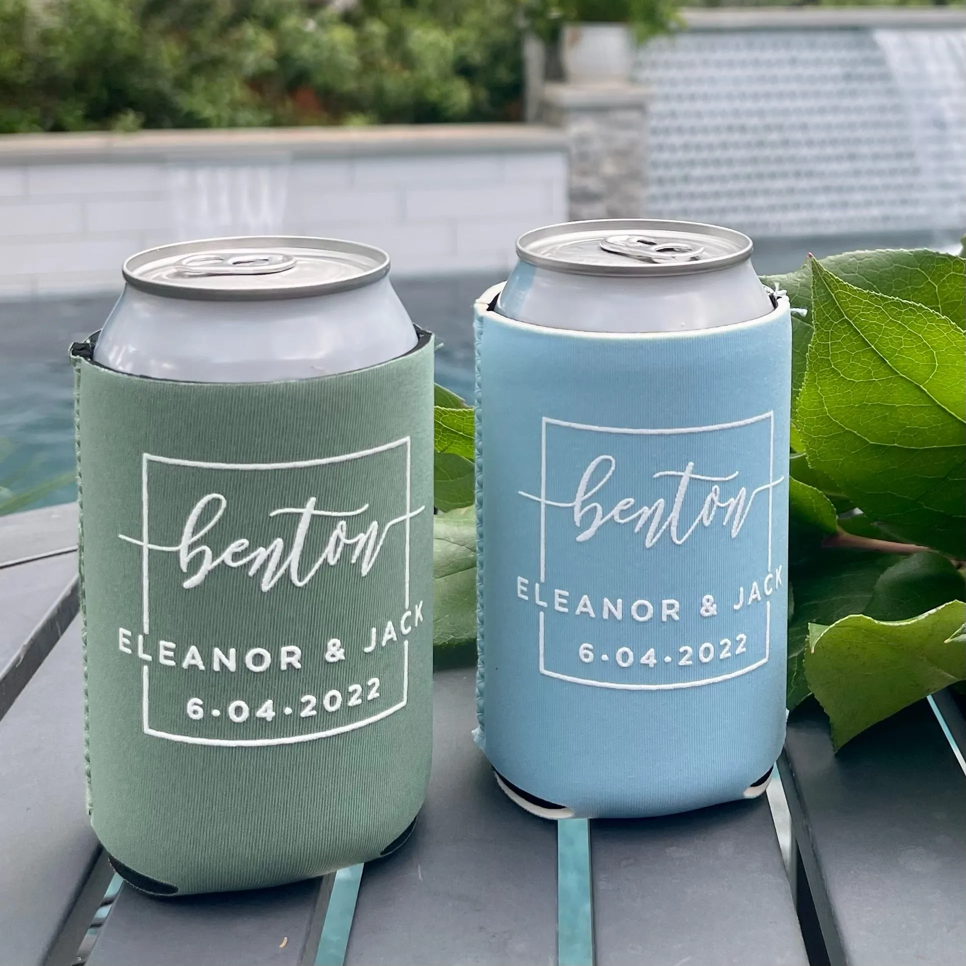 Elegant Wedding Can Cooler Favors