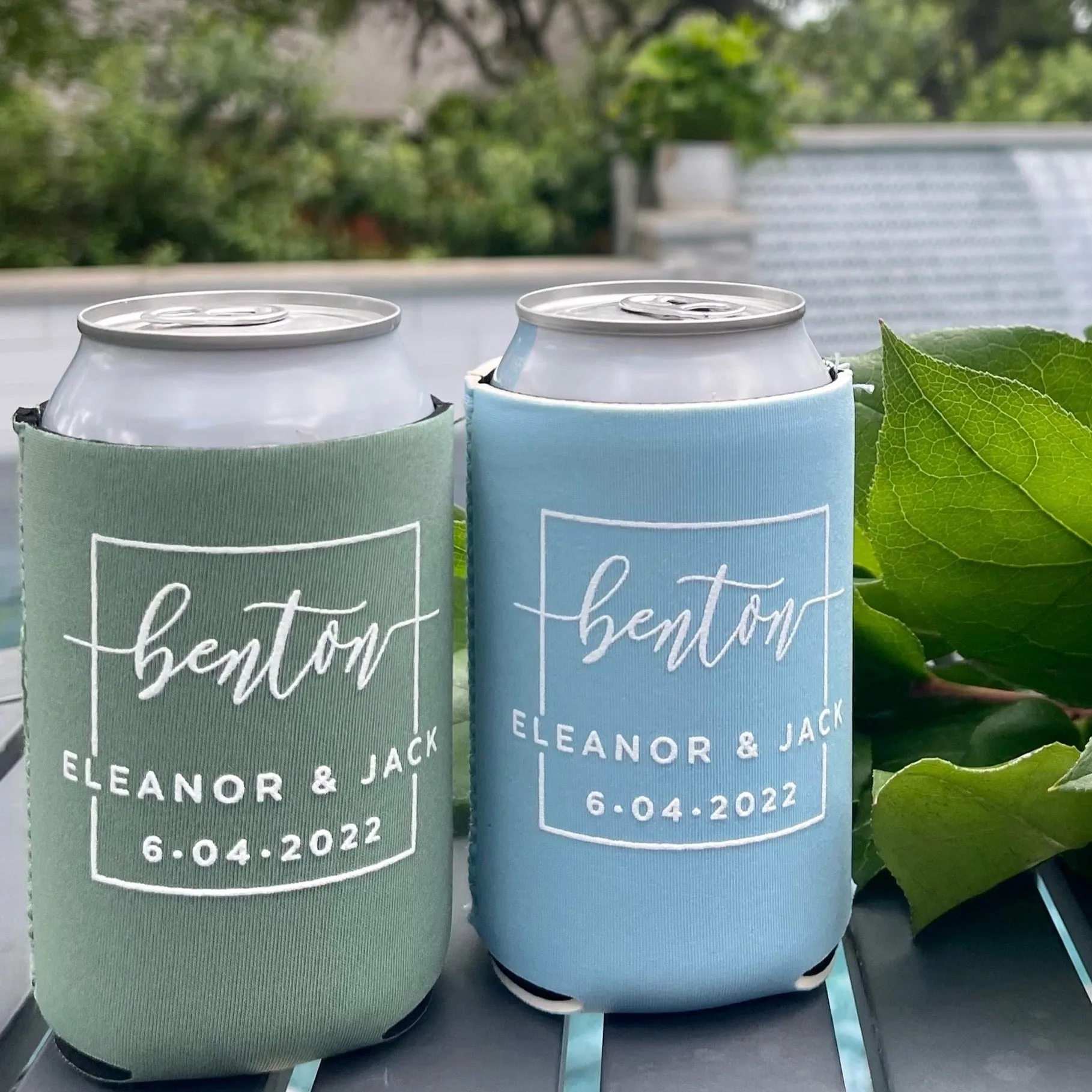 Elegant Wedding Can Cooler Favors