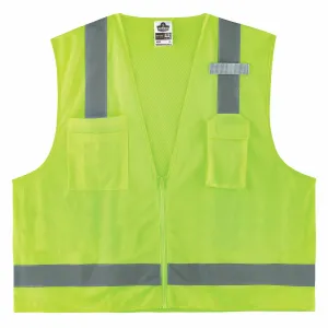 Ergodyne 24504 8249Z-S L Lime Class 2 Economy Surveyors Vest - Single Size