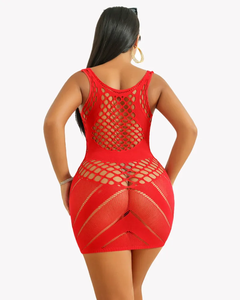 Fishnet Dress See Through Chemise