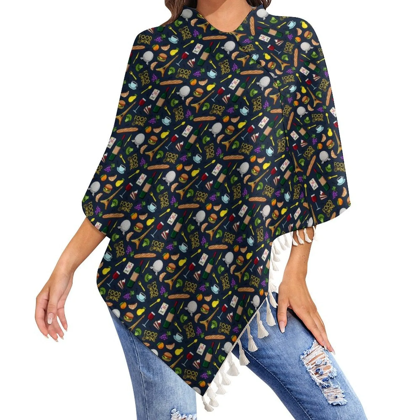 Food And Wine Tassel Cape