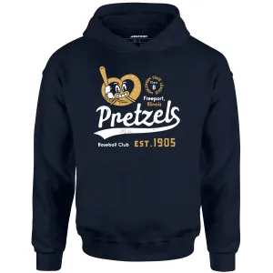 Freeport Pretzels - Illinois - Vintage Defunct Baseball Teams - Unisex Hoodie