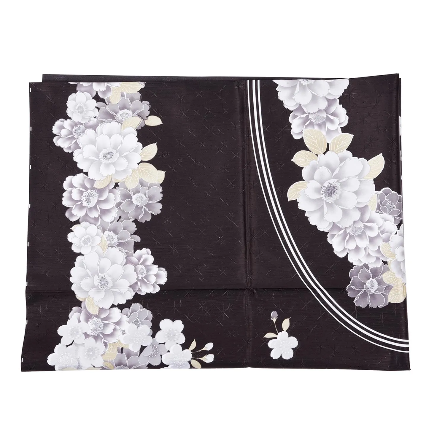 Heart Home Center Table Cover | Sigma PVC Flower Center Table Cover | Luxurious Table Protector Cover Without Lace | 40x60 Inch | Black