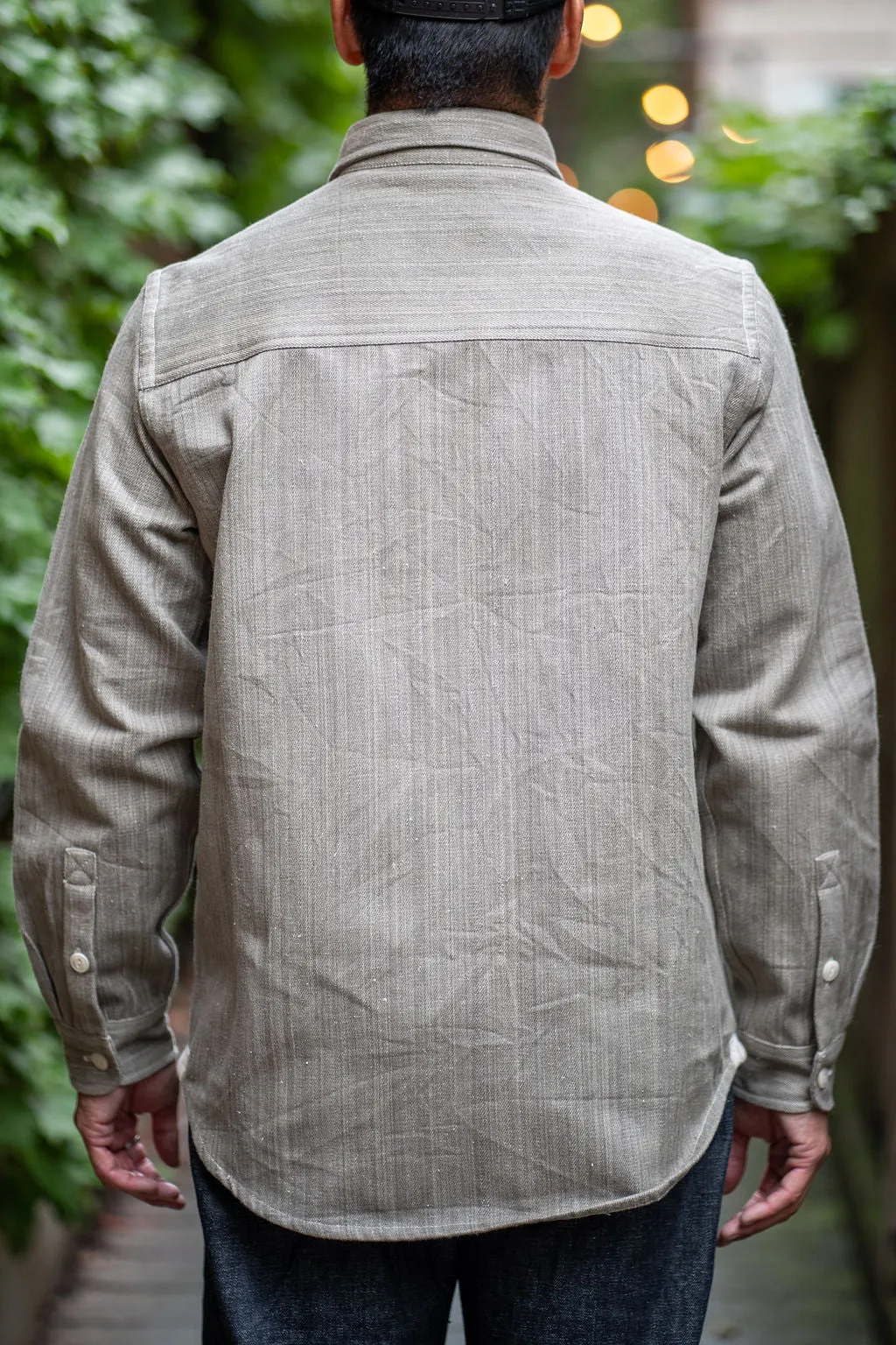 Indi   Ash Ames Workshirt - Iron Grey Handwoven Denim