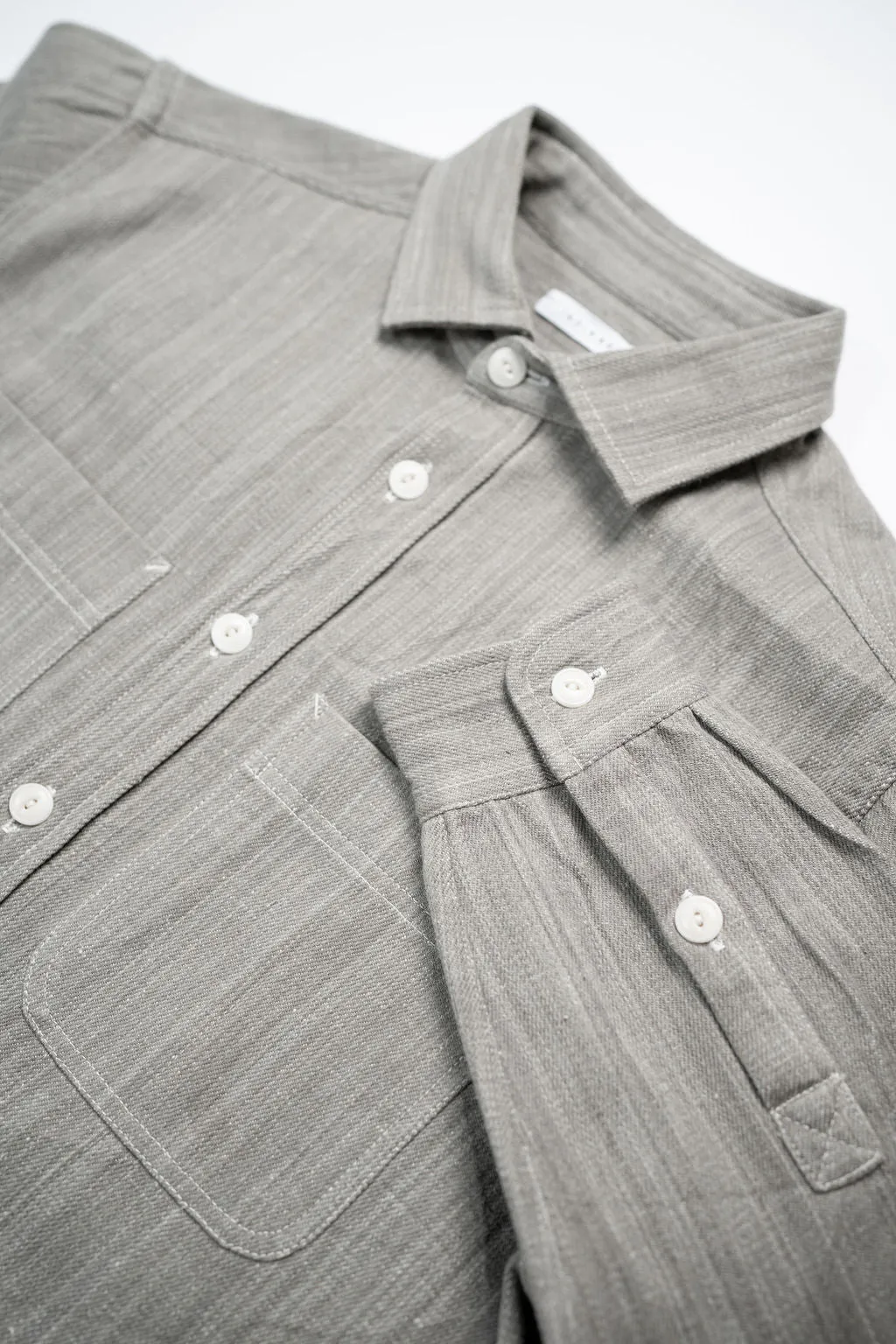 Indi   Ash Ames Workshirt - Iron Grey Handwoven Denim