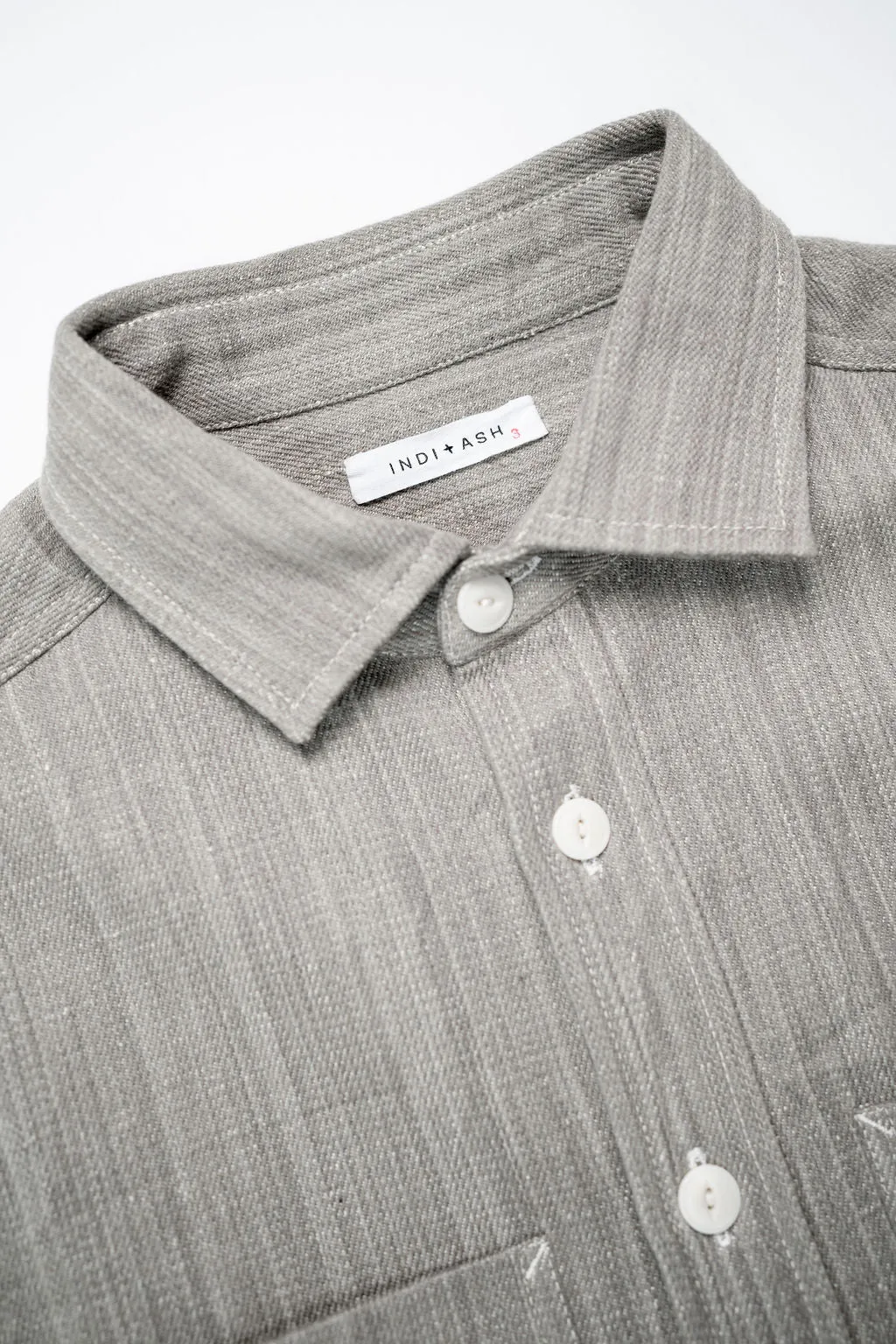 Indi   Ash Ames Workshirt - Iron Grey Handwoven Denim