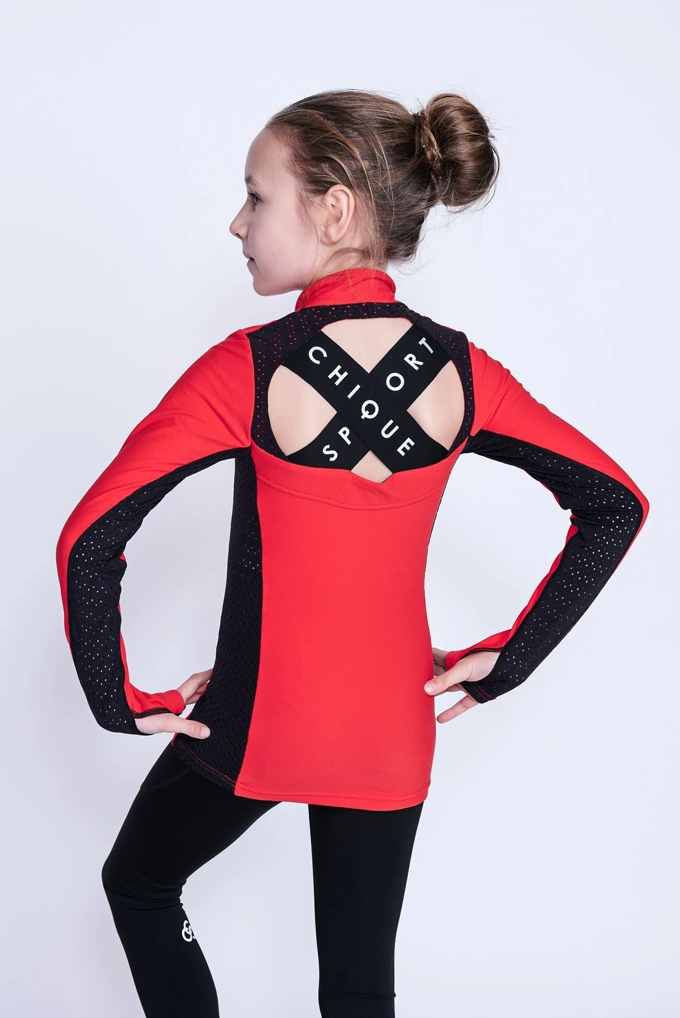 Inspire Half-Zip Top in Red