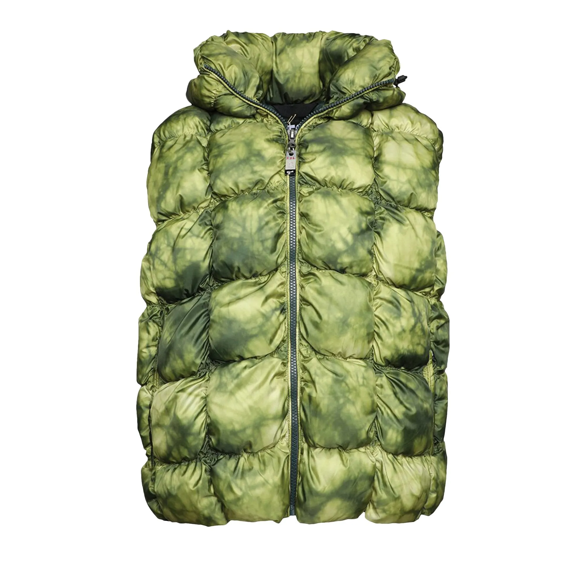 Insulated vest with hood Diesel W-Ralle-Sl, color Green