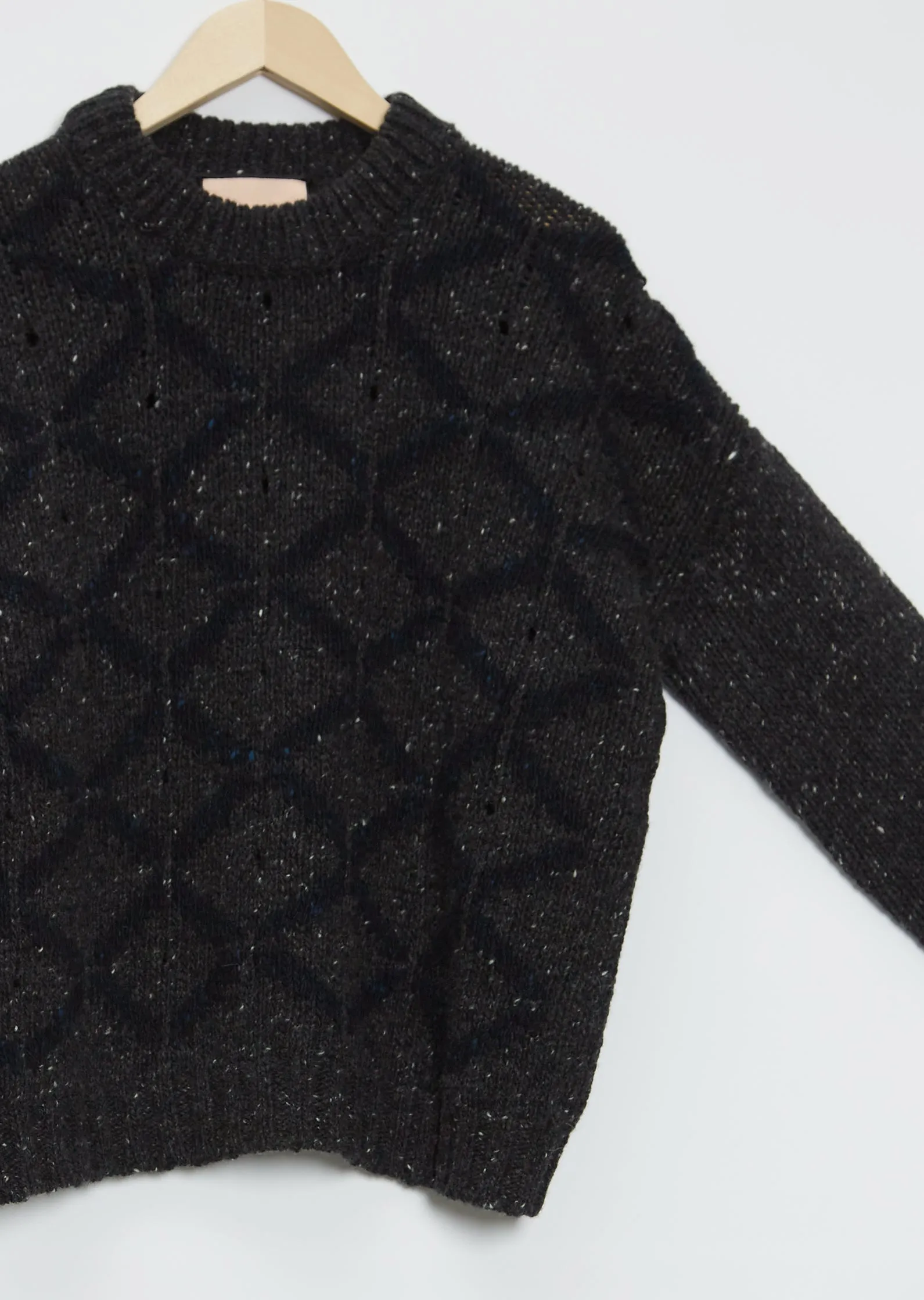 Jacquard Wool Cashmere Knit Sweater