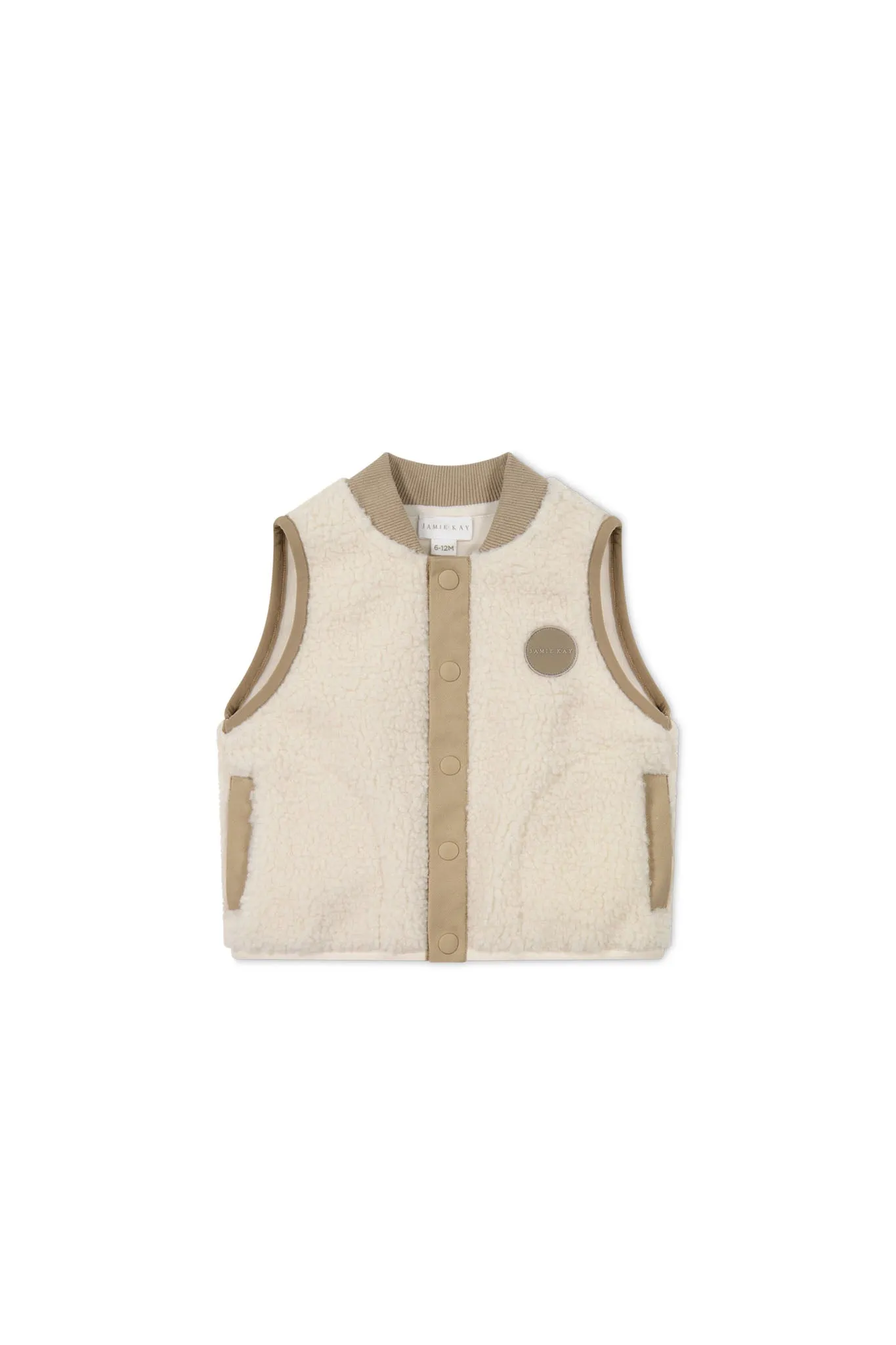 Jody Sherpa Vest - Natural/Cashew