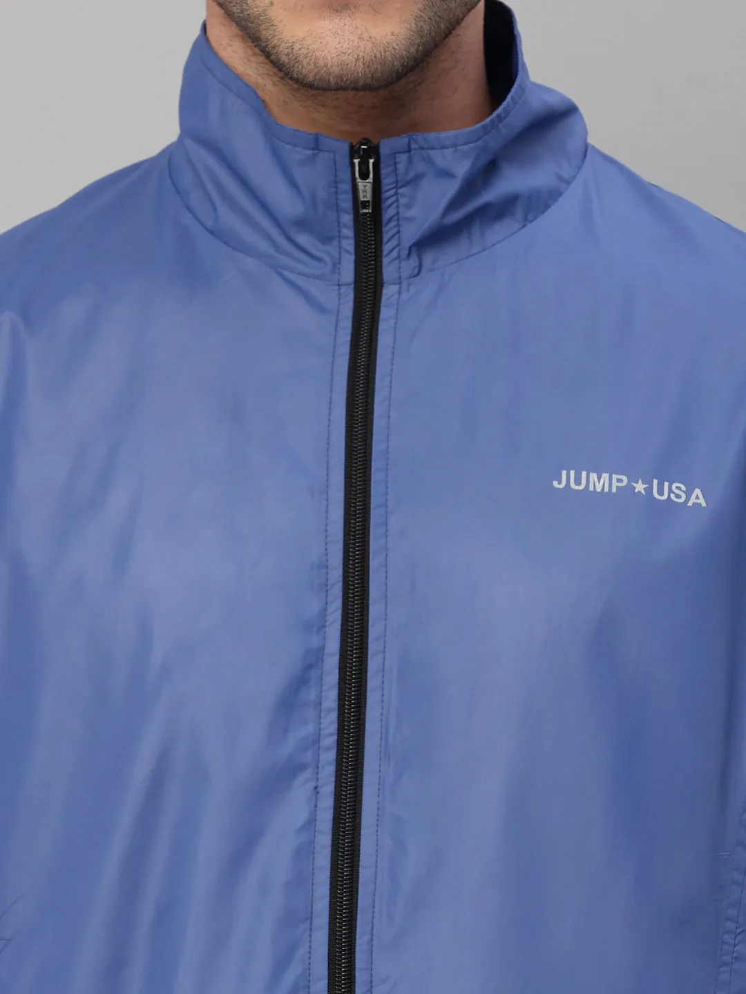 JUMP USA Men Denim Rapid-Dry Solid Sporty Jackets