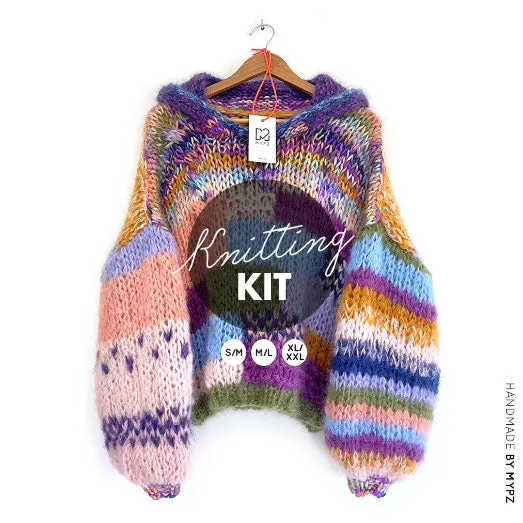 Knitting kit - MYPZ Chunky Mohair Hoodie Vivienne NO 15 (ENG-NL)