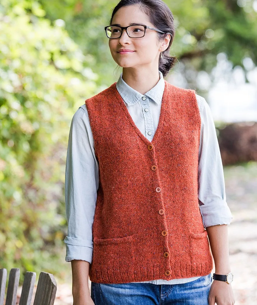 Library Vest Using Rowan Felted Tweed