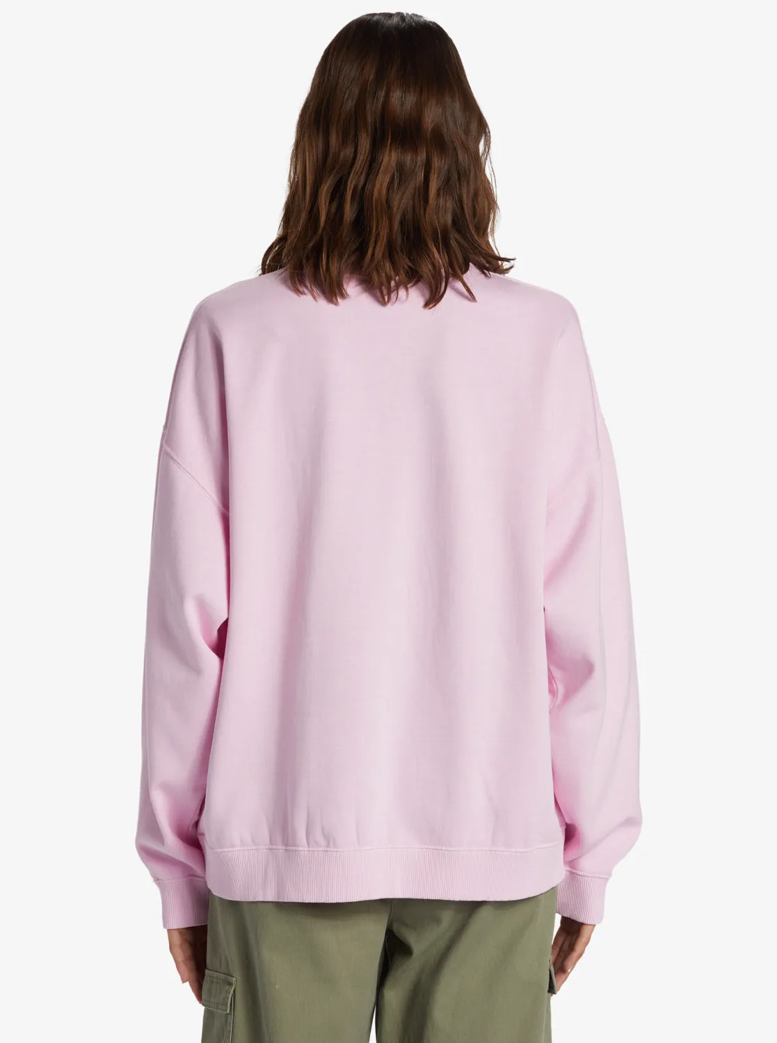 Lineup Oversized Crew Neck Sweatshirt - Pirouette