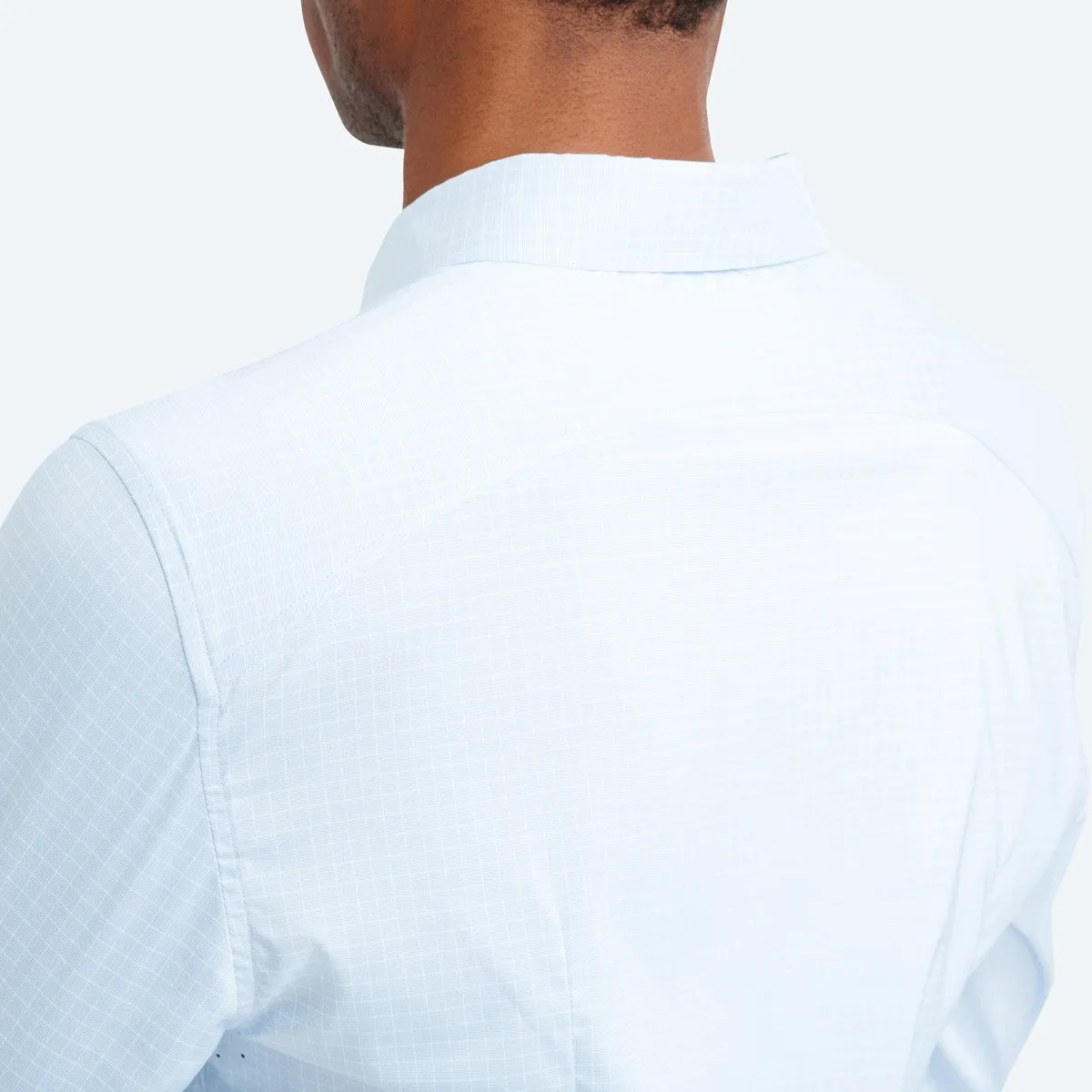 Men's Aero Dress Shirt - Sky Blue End on End