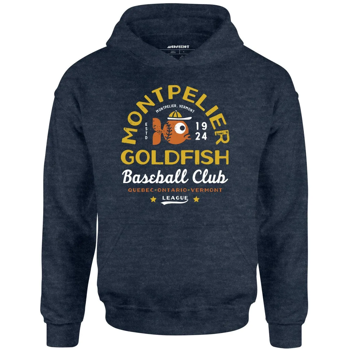 Montpelier Goldfish - Vermont - Vintage Defunct Baseball Teams - Unisex Hoodie