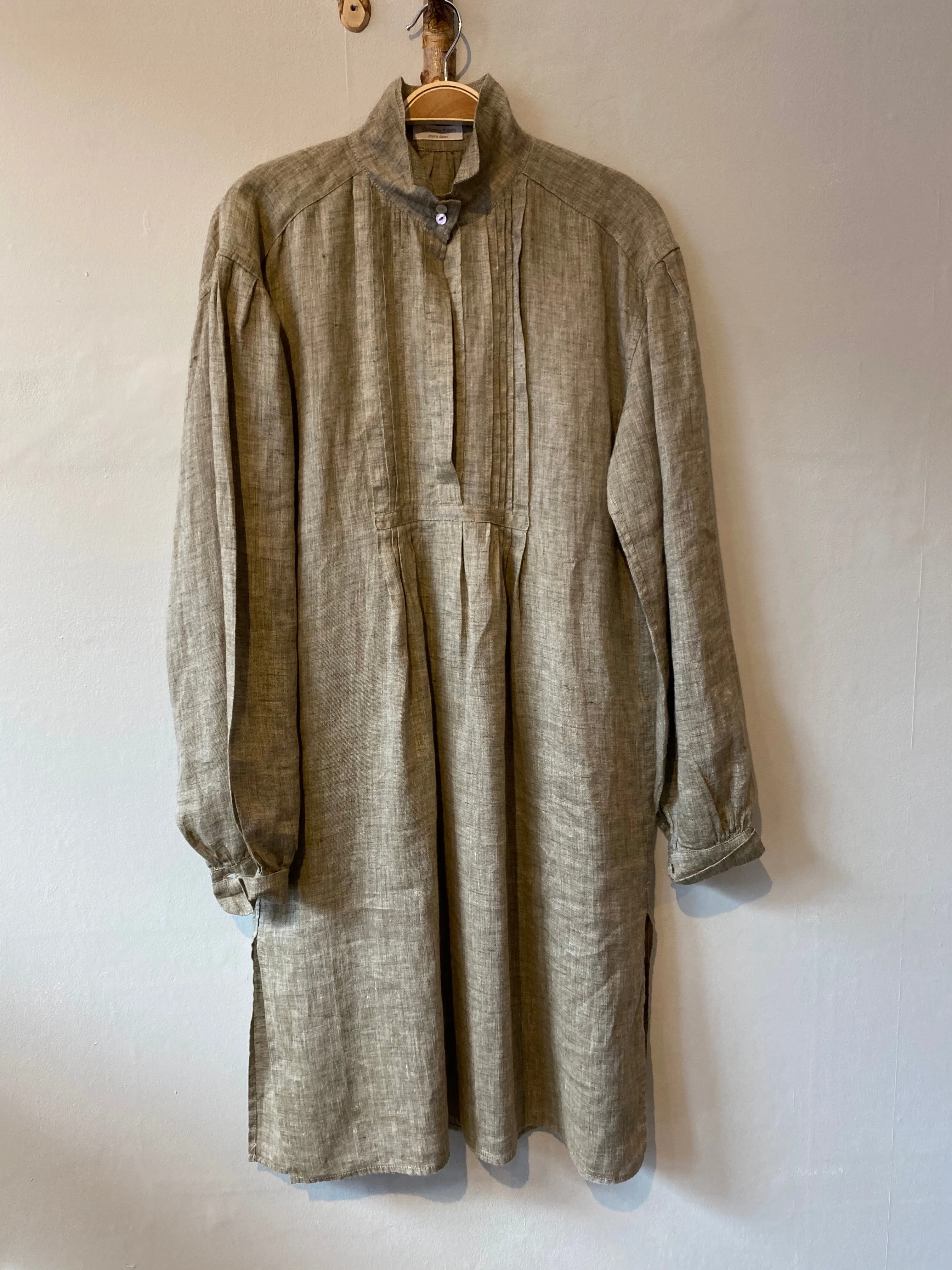 Moss Linen Artists Tunic