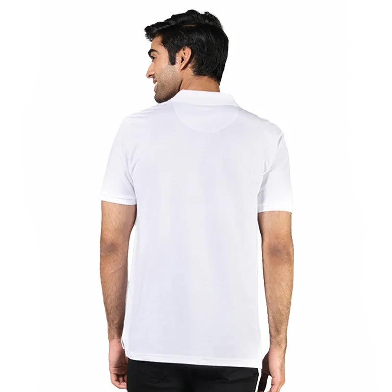 Neeman's White Polo T-Shirt for Men | Organic Cotton