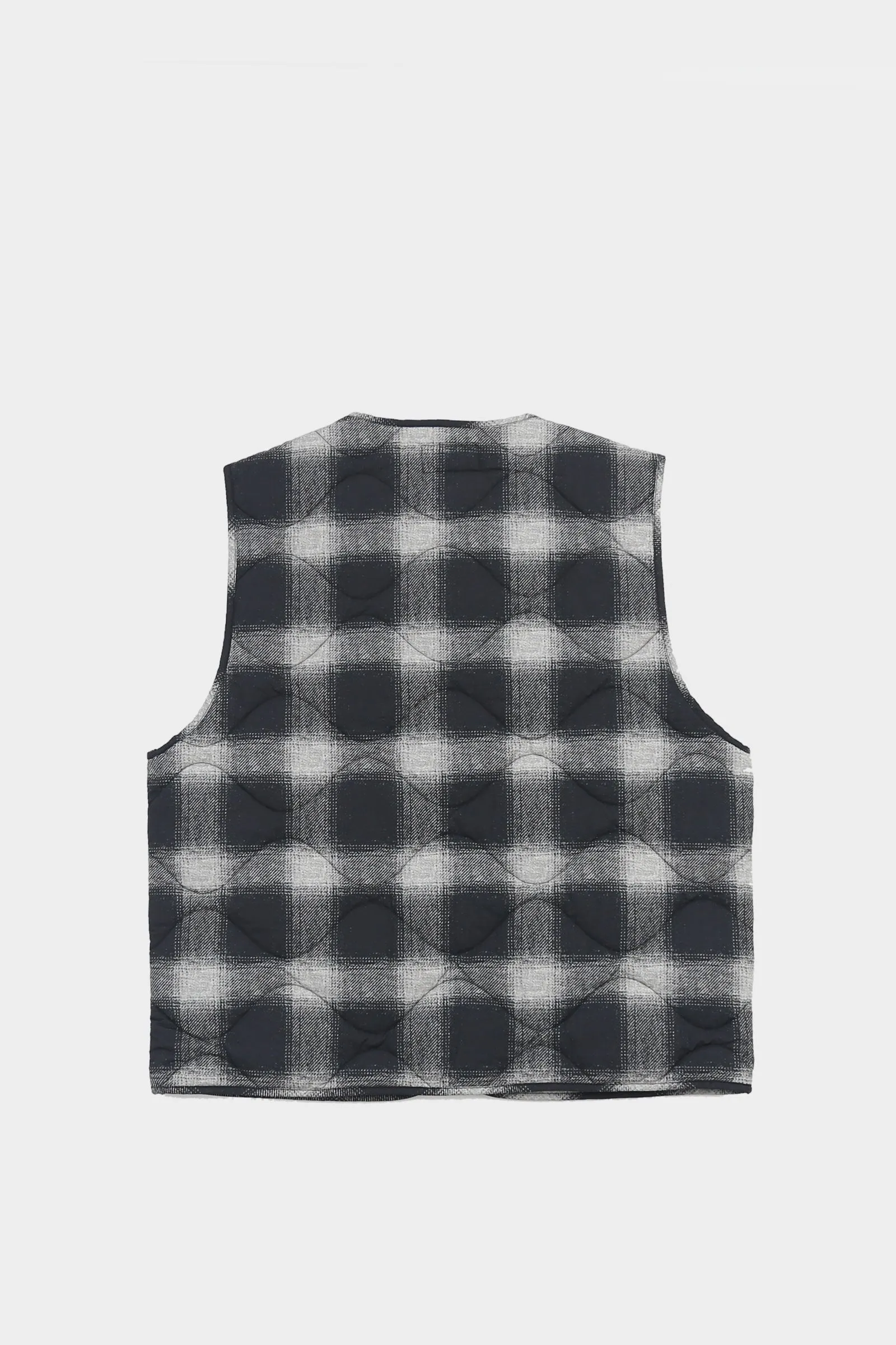 PLAID NYLON LINER VEST