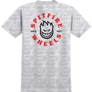 Spitfire Bighead Classic T-Shirt - Ash/Red/Black