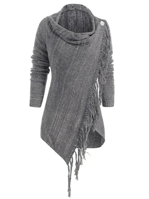 Stunning Fringed Knitted Cardigan