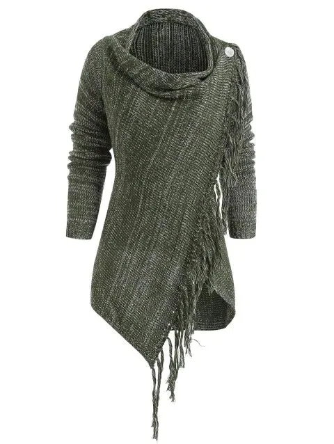 Stunning Fringed Knitted Cardigan