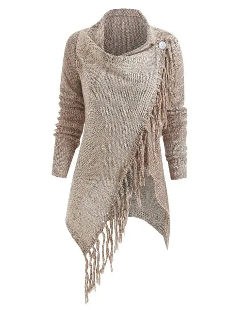 Stunning Fringed Knitted Cardigan