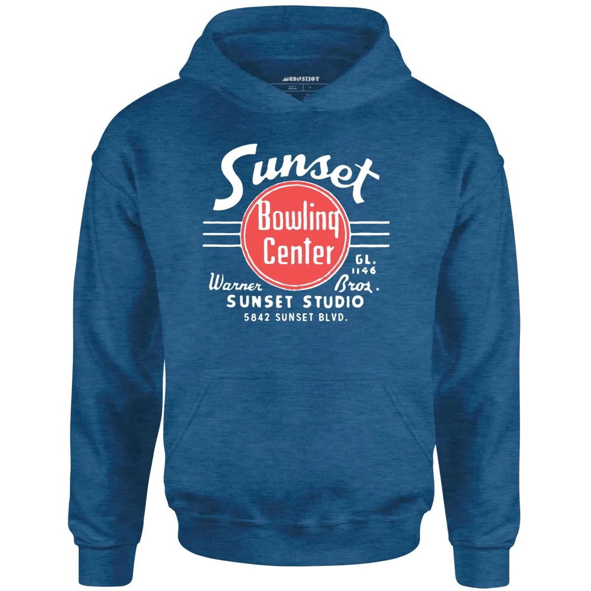 Sunset Bowling Center v2 - Hollywood, CA - Vintage Bowling Alley - Unisex Hoodie