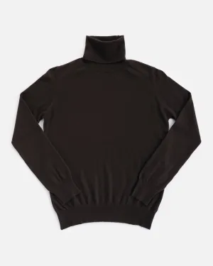 THE SUPER LIGHT ROLLNECK SWEATER | DARK BROWN