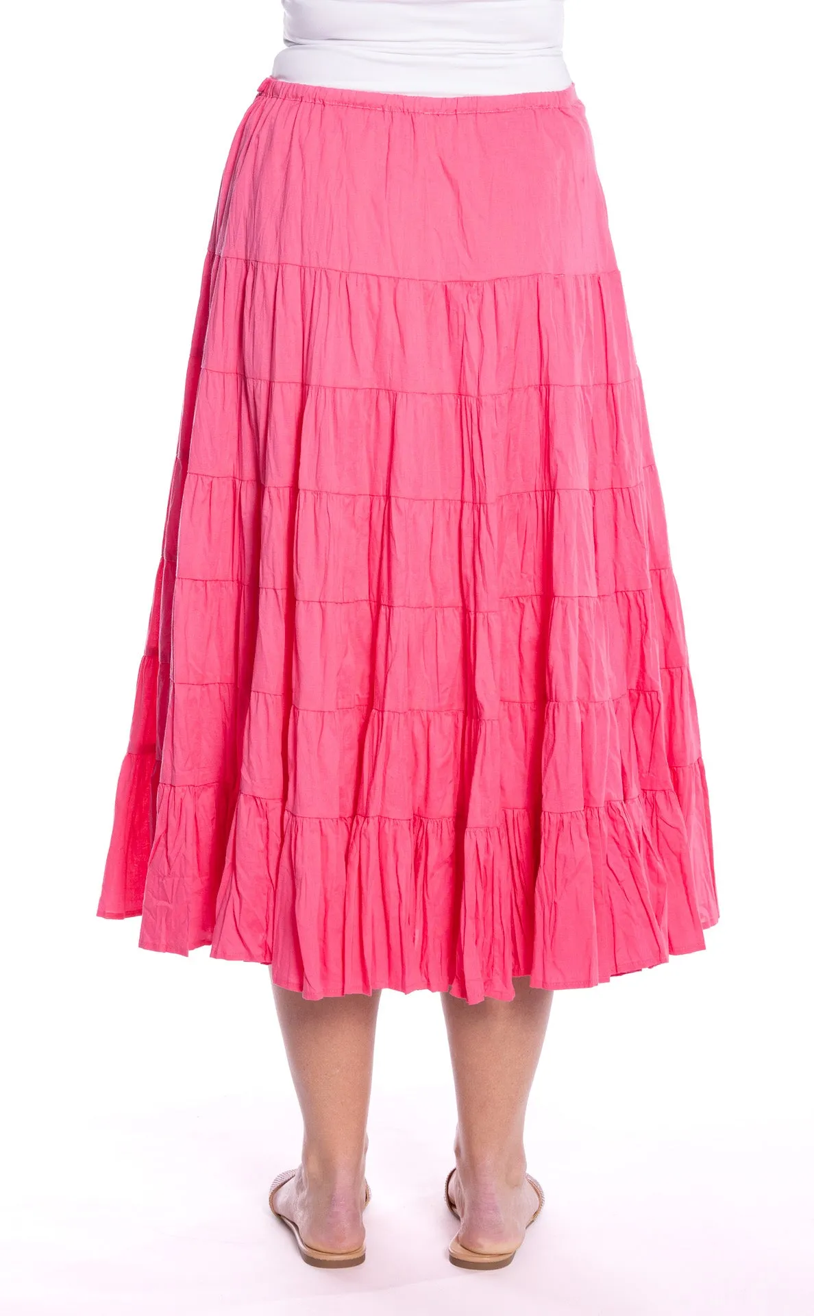 Tiered Skirt by  Café Latte - Watermelon