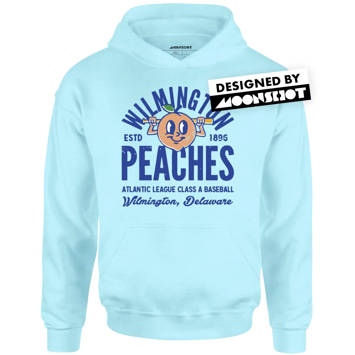 Wilmington Peaches - Delaware - Vintage Defunct Baseball Teams - Unisex Hoodie