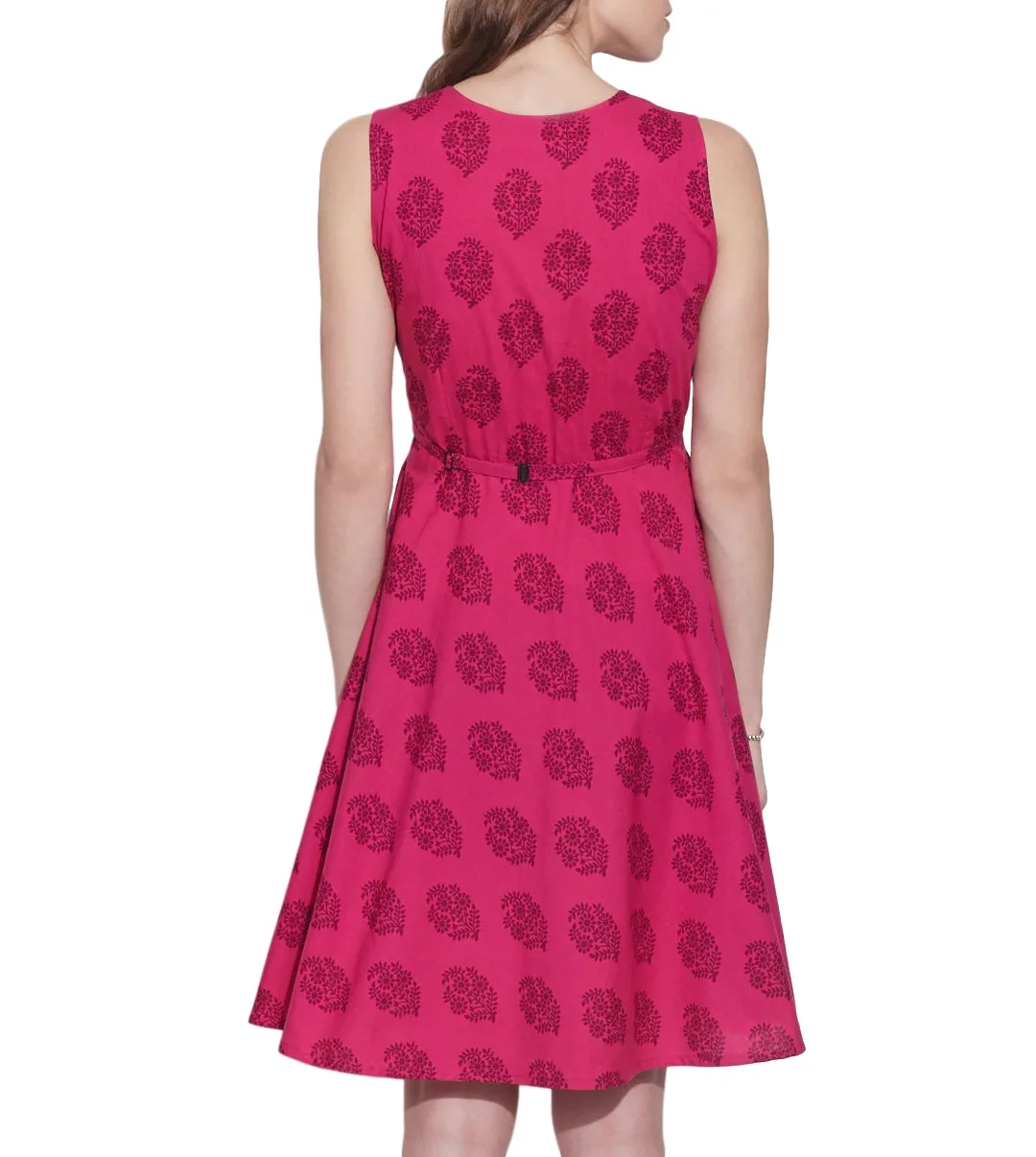 Women Apparels Cotton Printed Dress,Machine Washable,W-CPD40-1628, Size-40 Inch