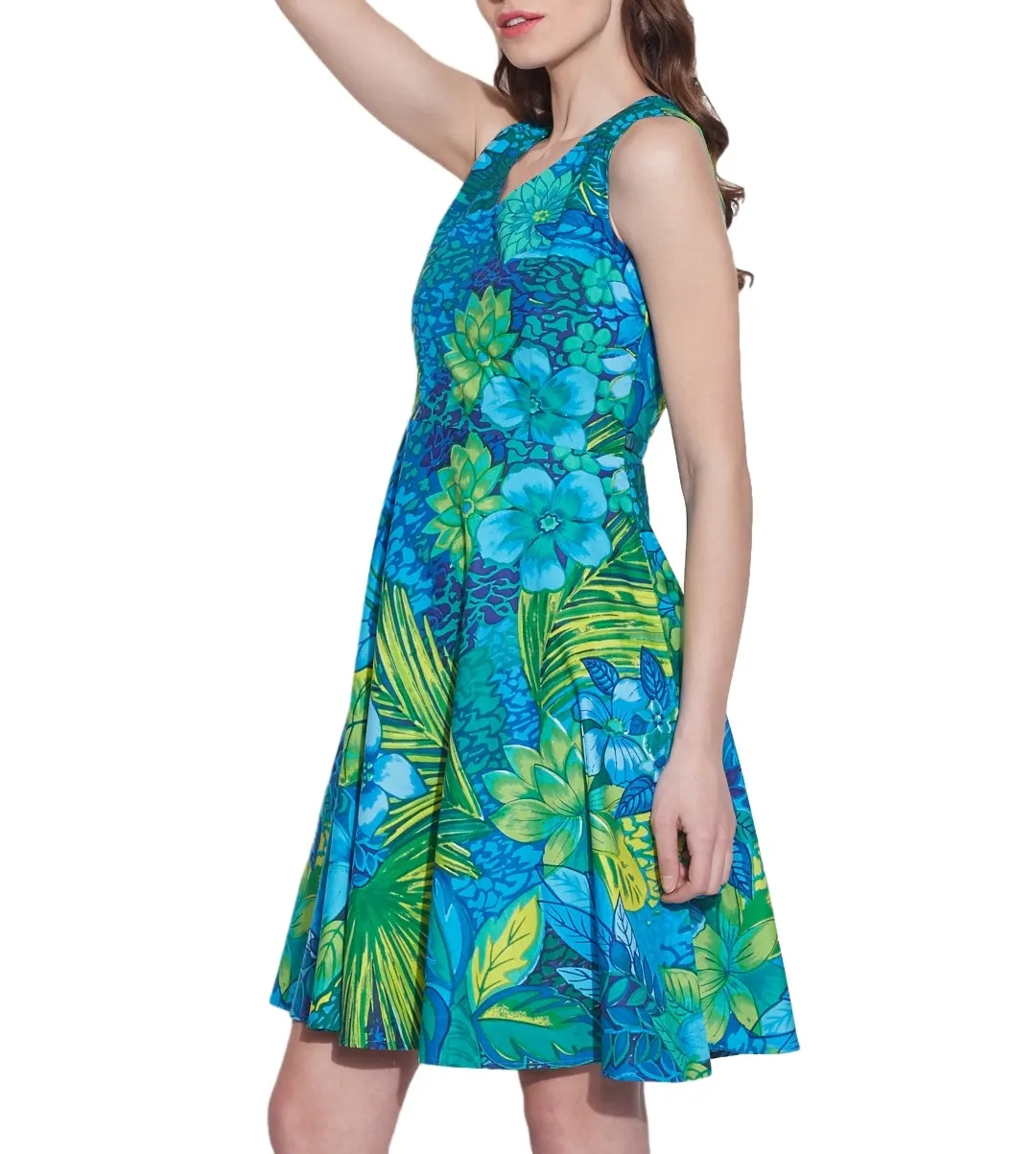 Womens Clothing Cotton Printed Dress,Machine washable,W-CPD32-1624, Size-32 Inch