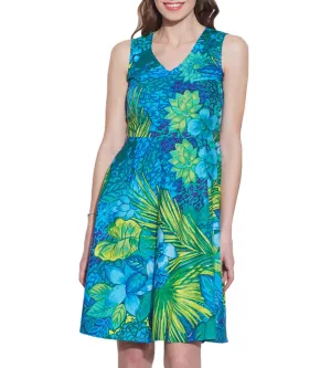 Womens Clothing Cotton Printed Dress,Machine washable,W-CPD32-1624, Size-32 Inch